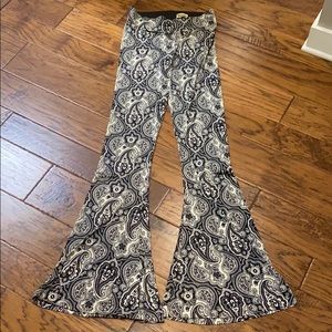Show Me Your MuMu Paisley Black & White Flare Pants